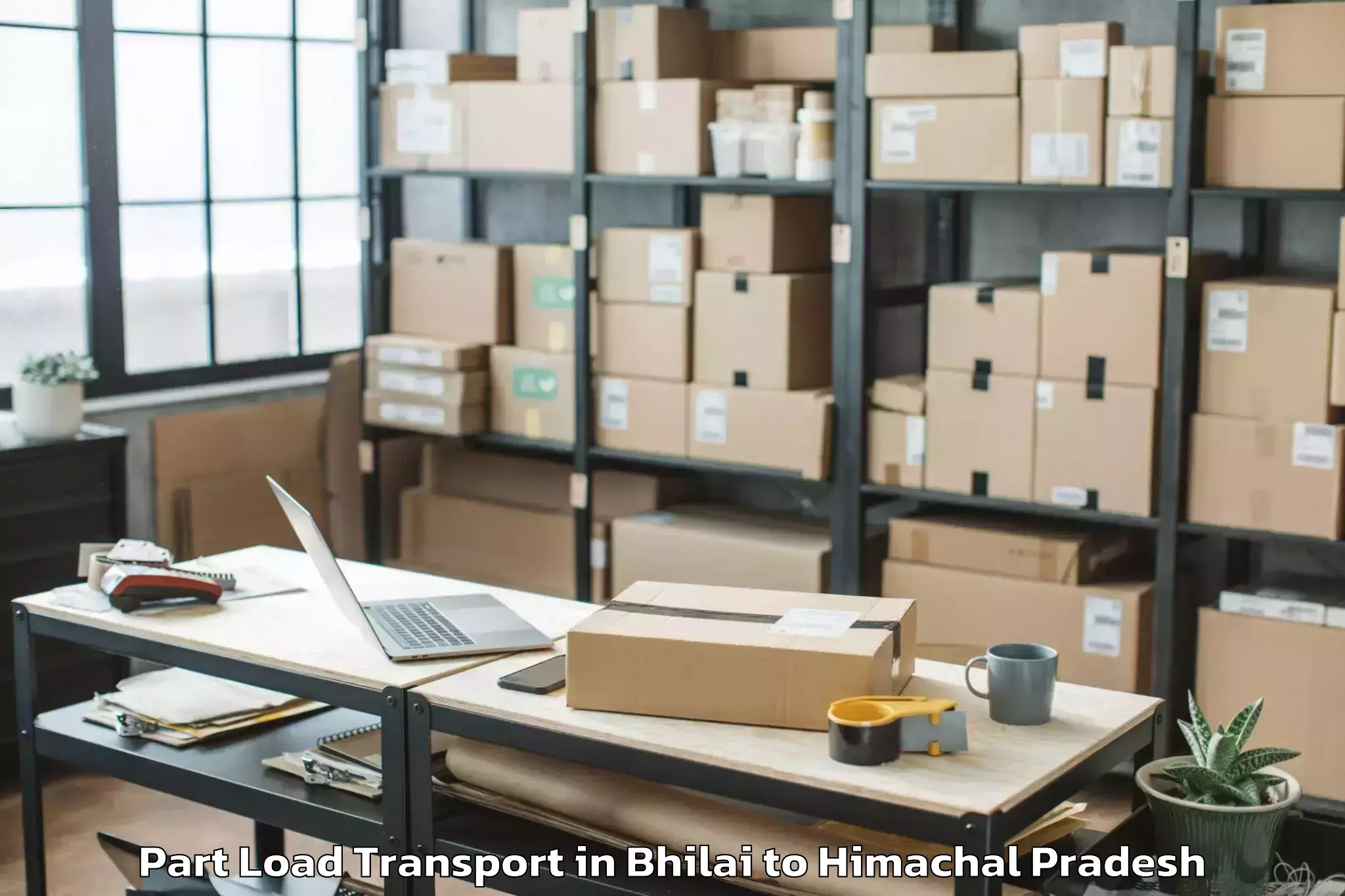 Reliable Bhilai to Csk Himachal Pradesh Krishi Vi Part Load Transport